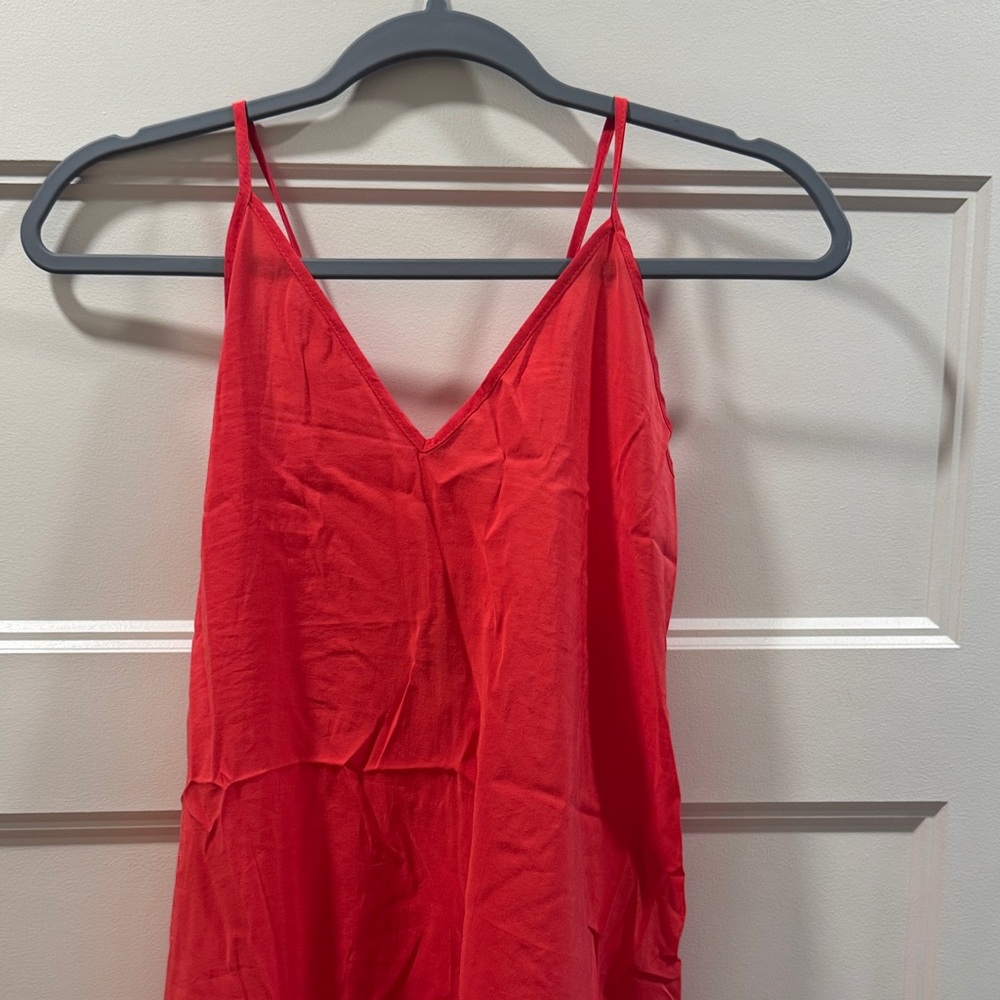 Zara Red Spaghetti Strap Dress